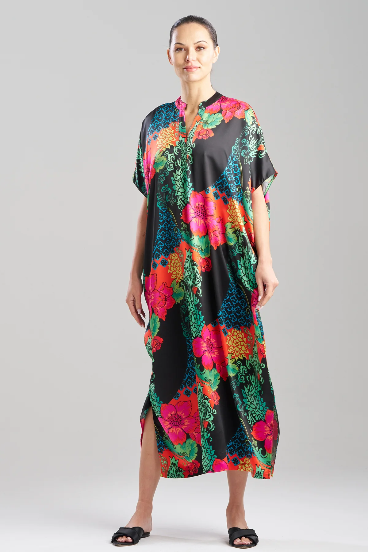 Harvest Printed Satin Wedge Caftan