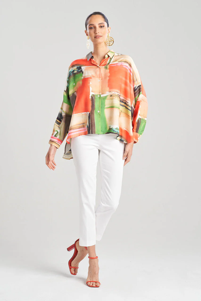 Hikaru Cotton Silk Caftan Shirt - Image 2