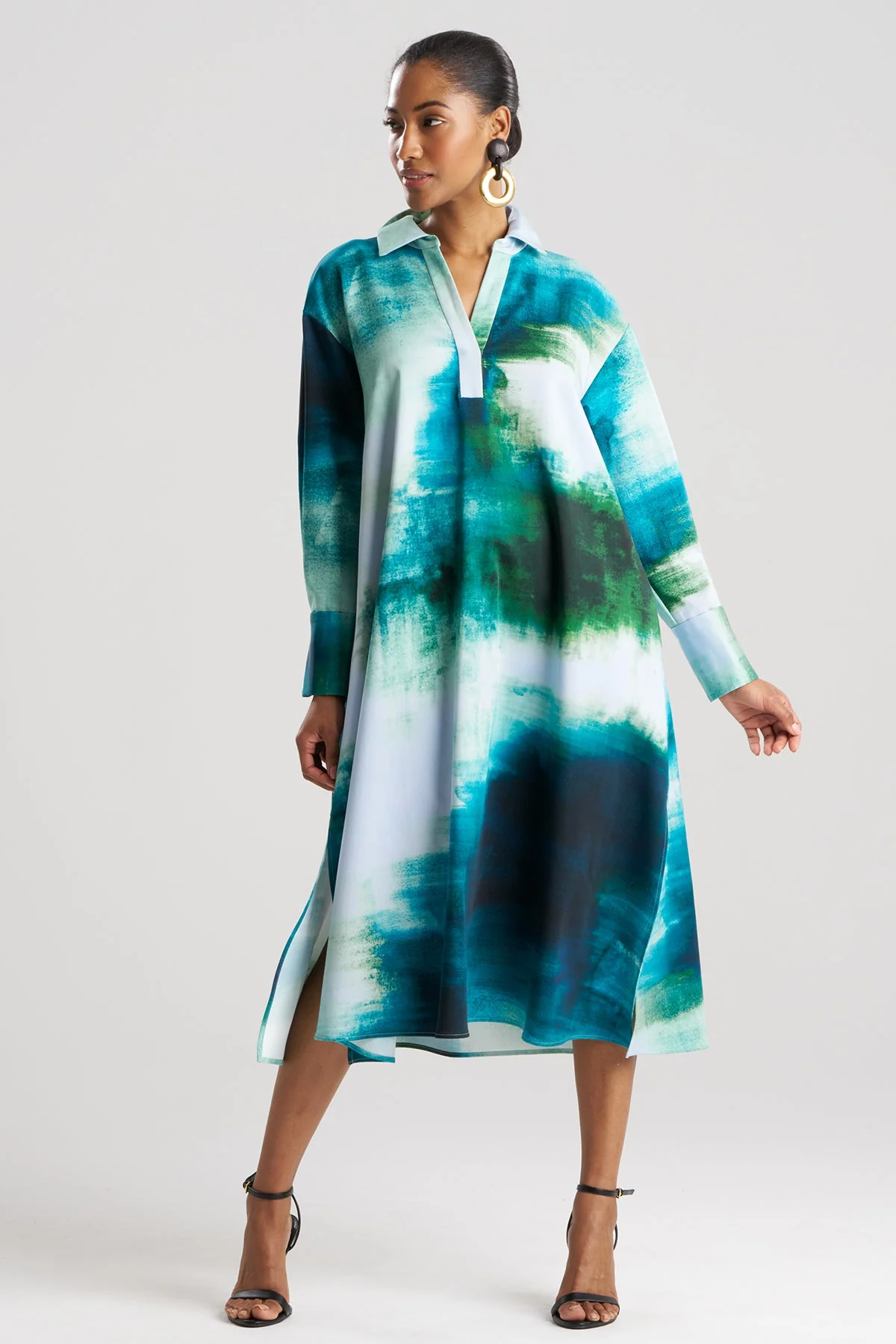 Hisui Cotton Chino Oversized Shirtdress - Image 2