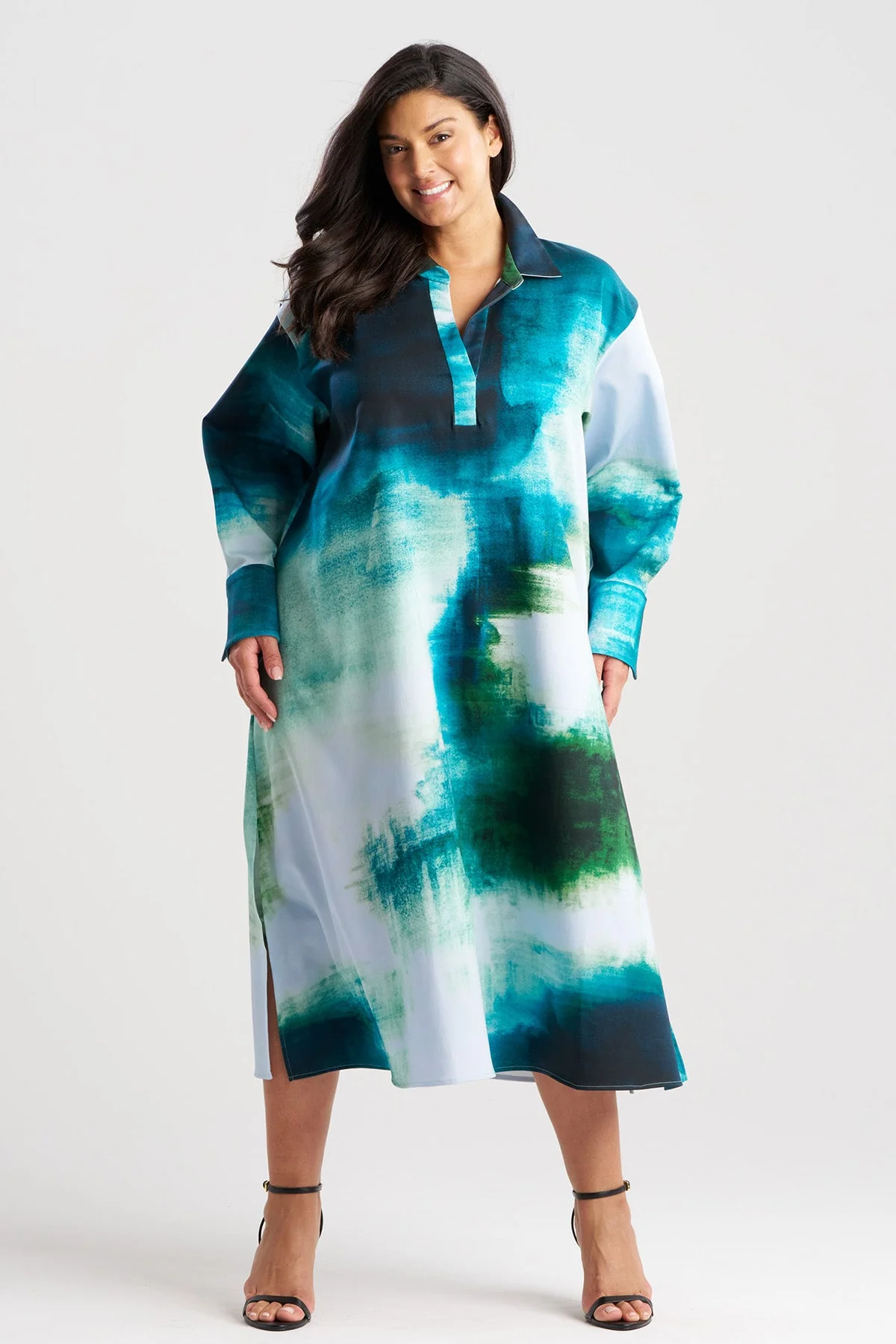 Hisui Cotton Chino Oversized Shirtdress - Image 4