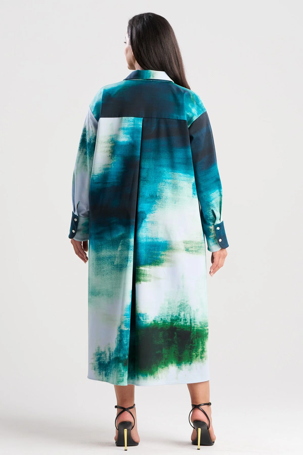 Hisui Cotton Chino Oversized Shirtdress - Image 5