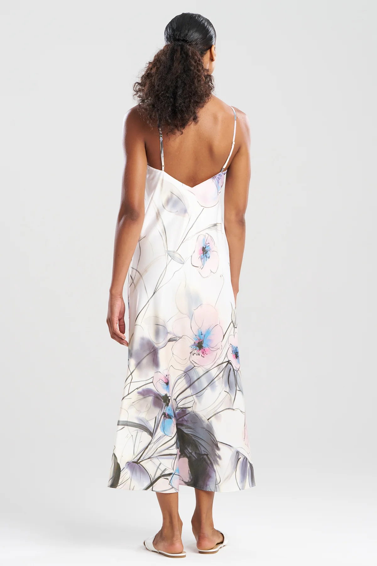 Hiyaku Printed Charmeuse Slip Dress - Image 2