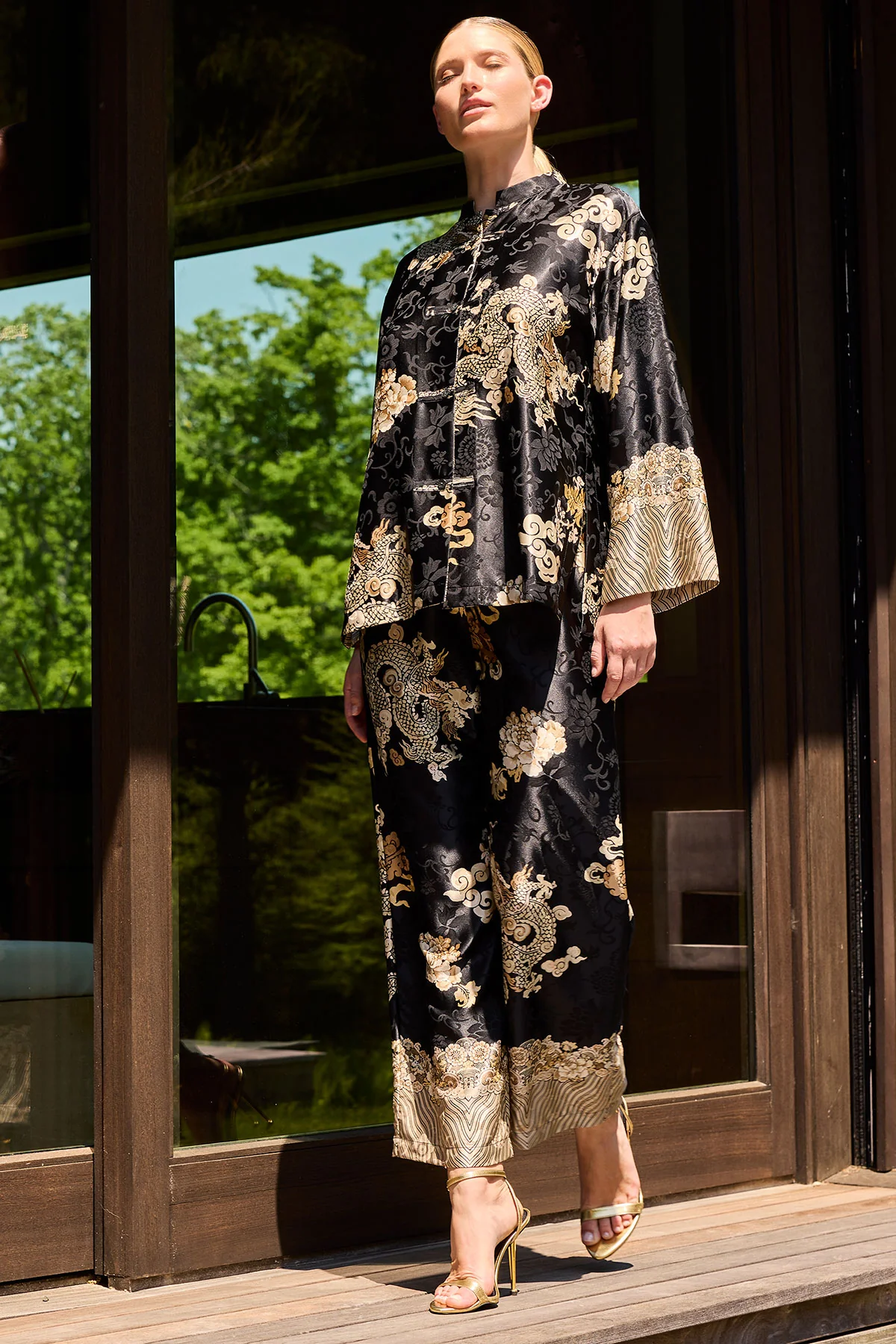 Imperial Dragon Jacquard Mandarin PJ