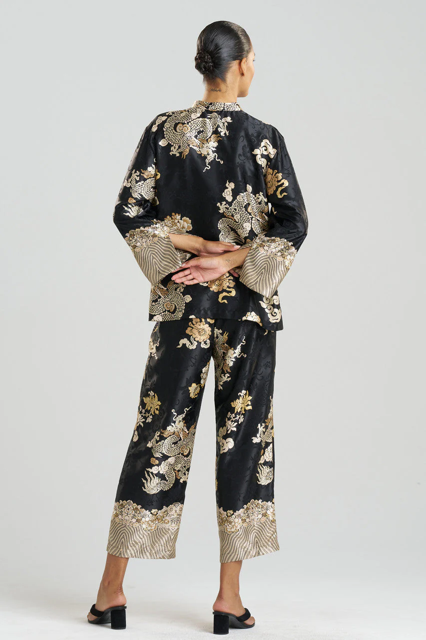 Imperial Dragon Jacquard Mandarin PJ - Image 3