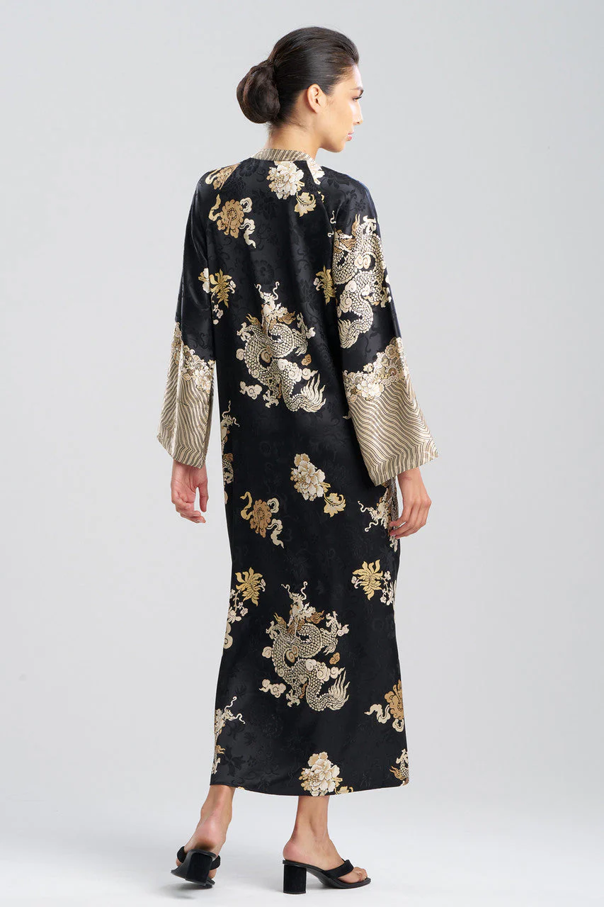 Imperial Dragon Jacquard Zip Caftan - Image 3