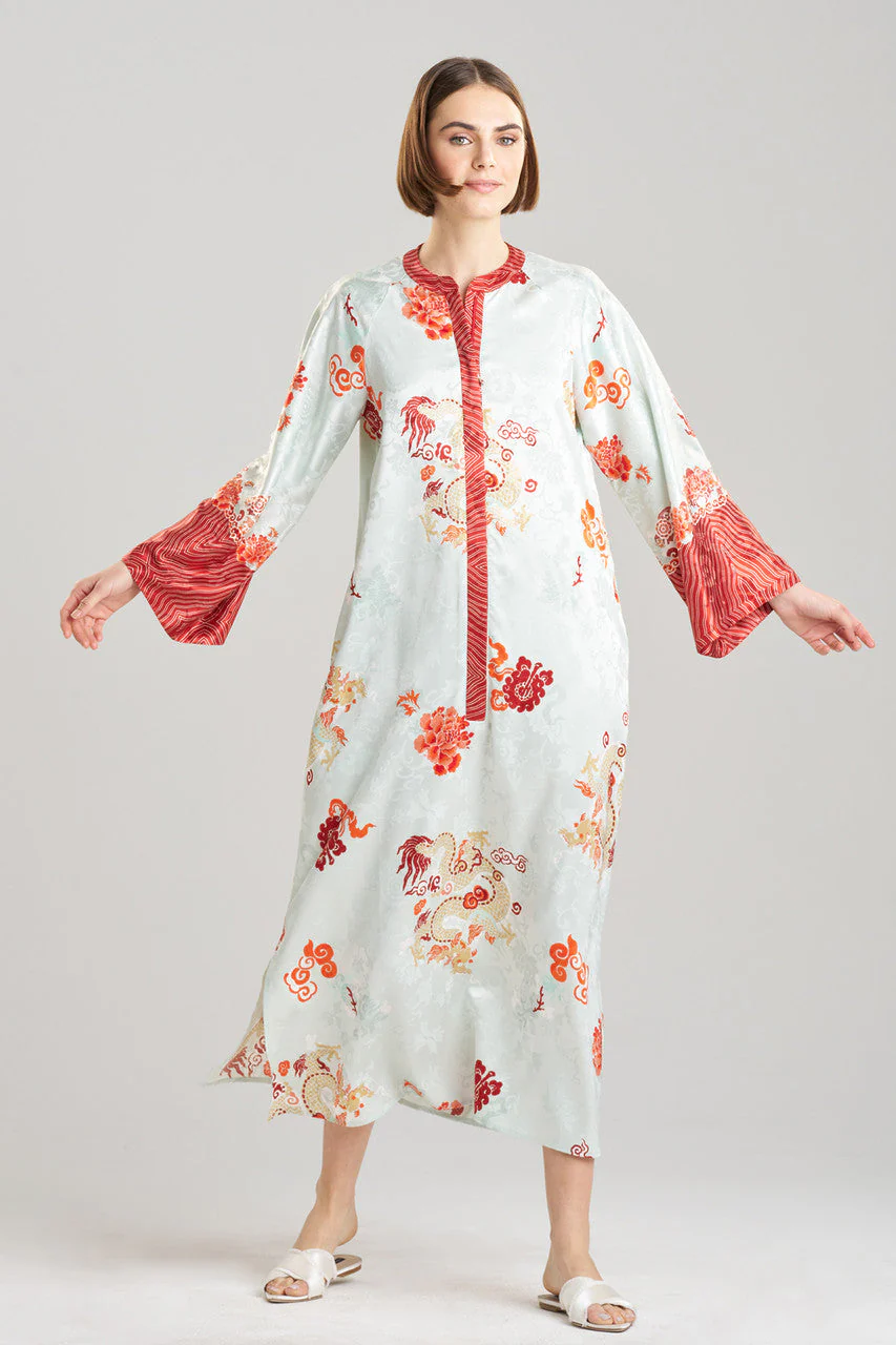 Imperial Dragon Jacquard Zip Caftan - Image 3