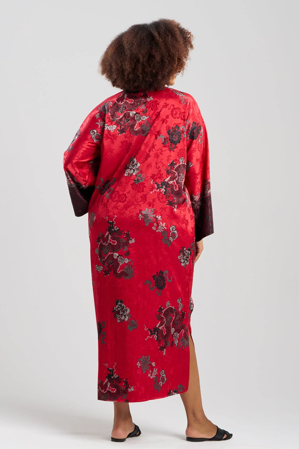 Imperial Dragon Jacquard Zip Caftan - Image 4