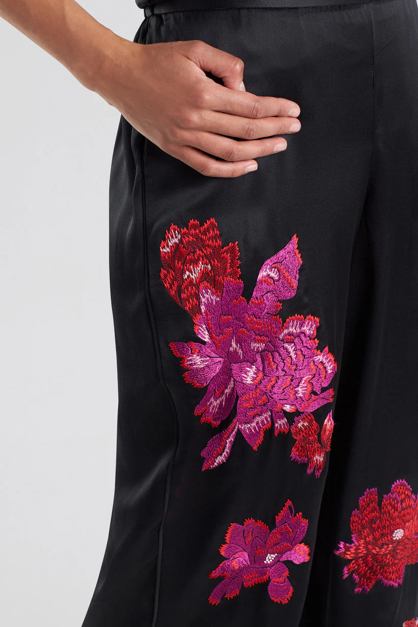 Imperial Embroidery Silk Pants - Image 3