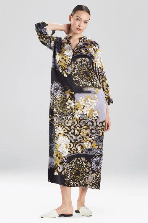 Imperial Lotus Zip Caftan