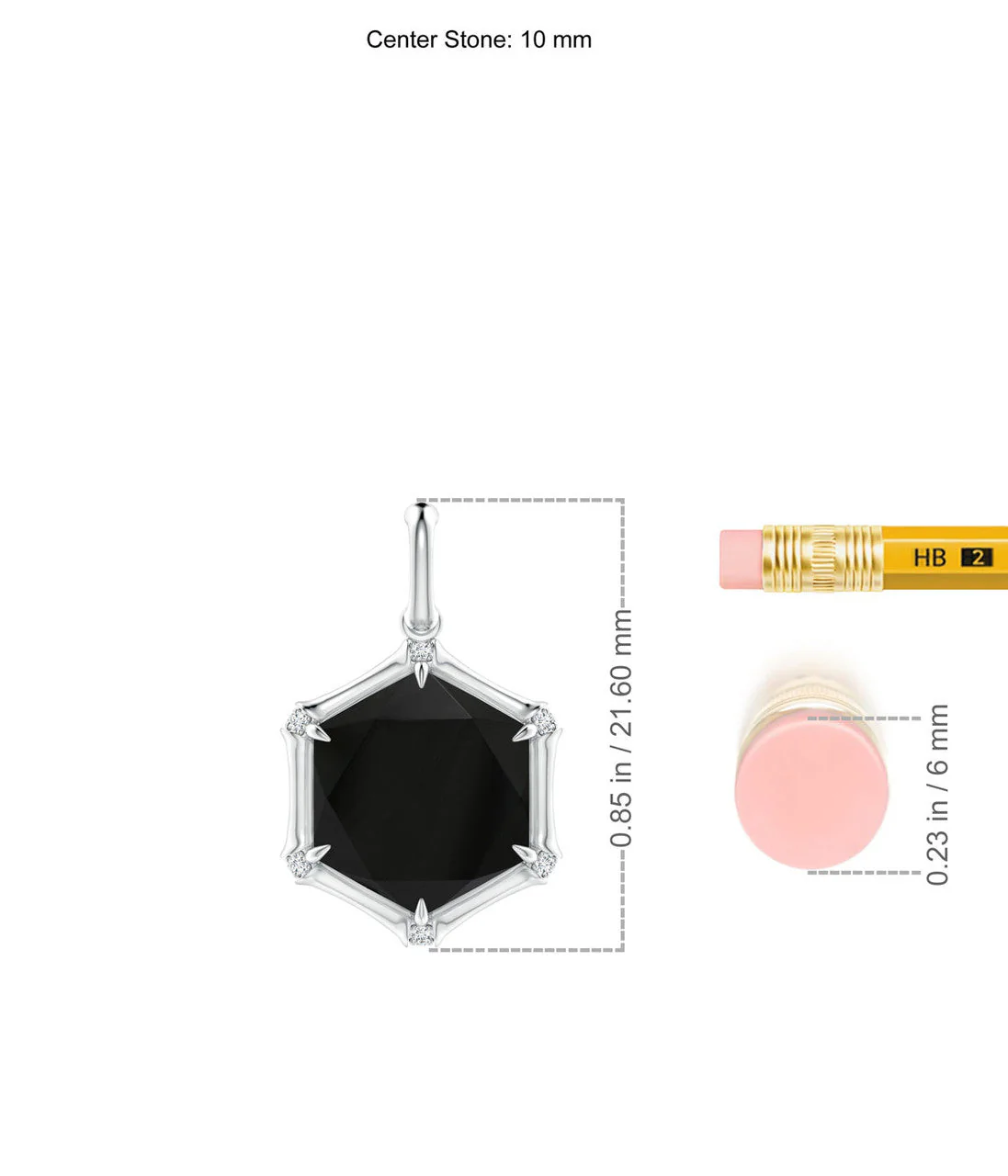 Indochine 14k Hexagon Black Onyx Diamond Necklace - Image 5