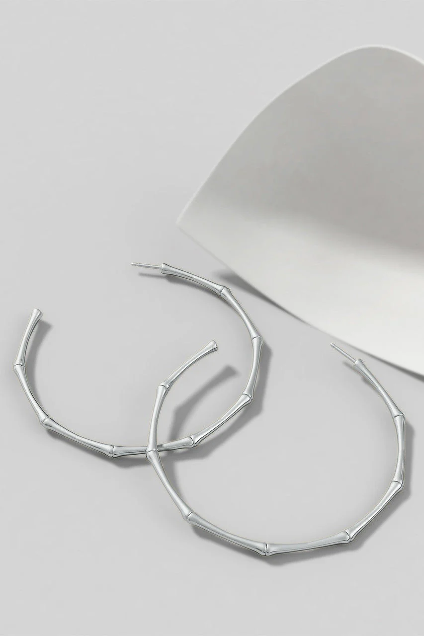 Indochine 14k Large 2.75 Inch Bamboo Hoops