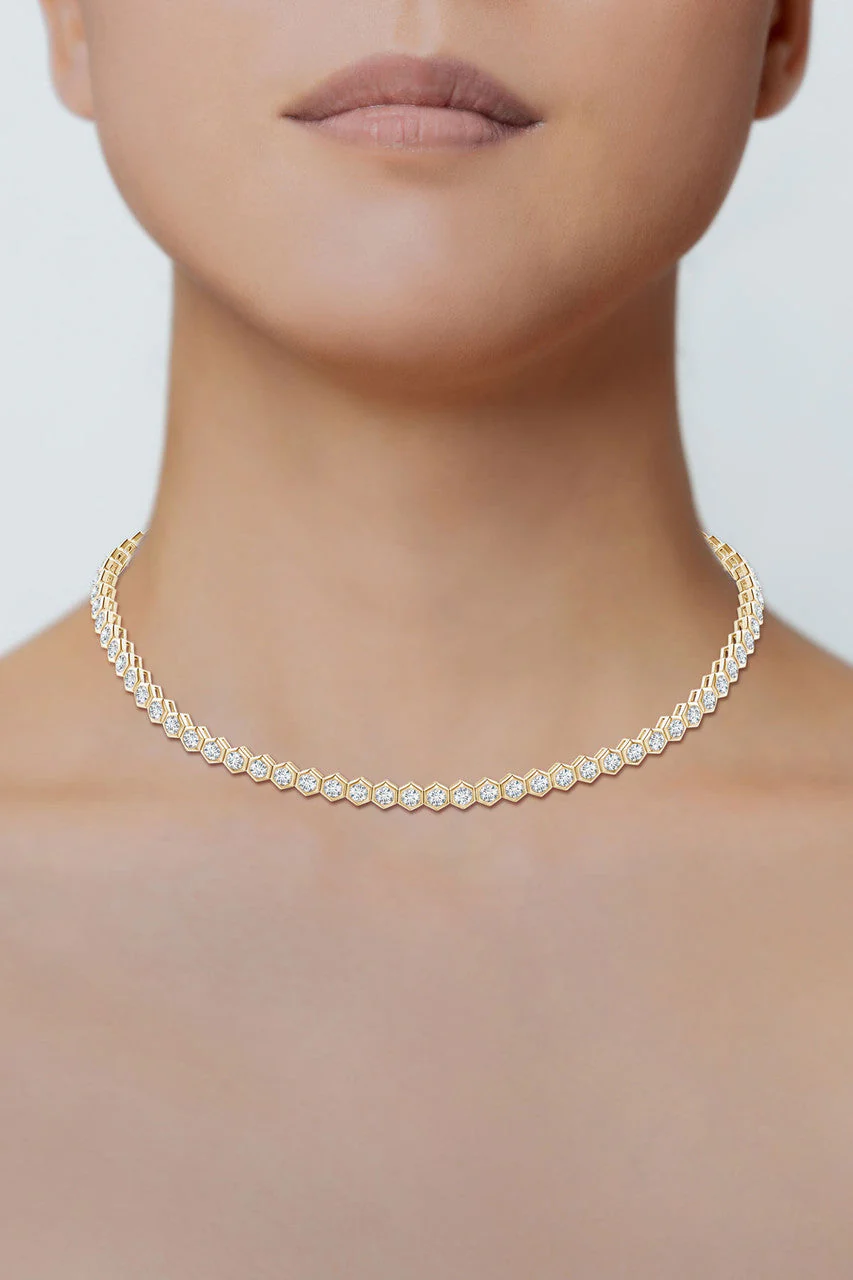 Indochine Diamond Tennis Choker Necklace - Image 3