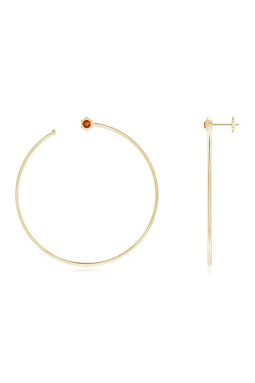 Indochine Giant Gemstone Open Hoops