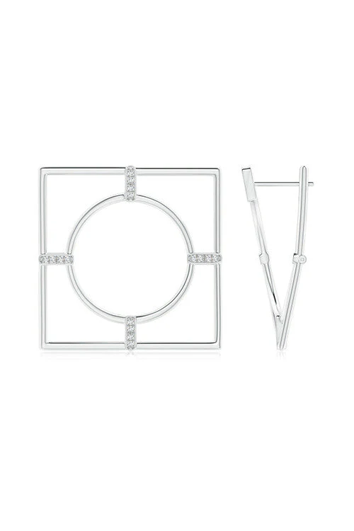 Infinity 14K Gold Geometric Hoop Earrings