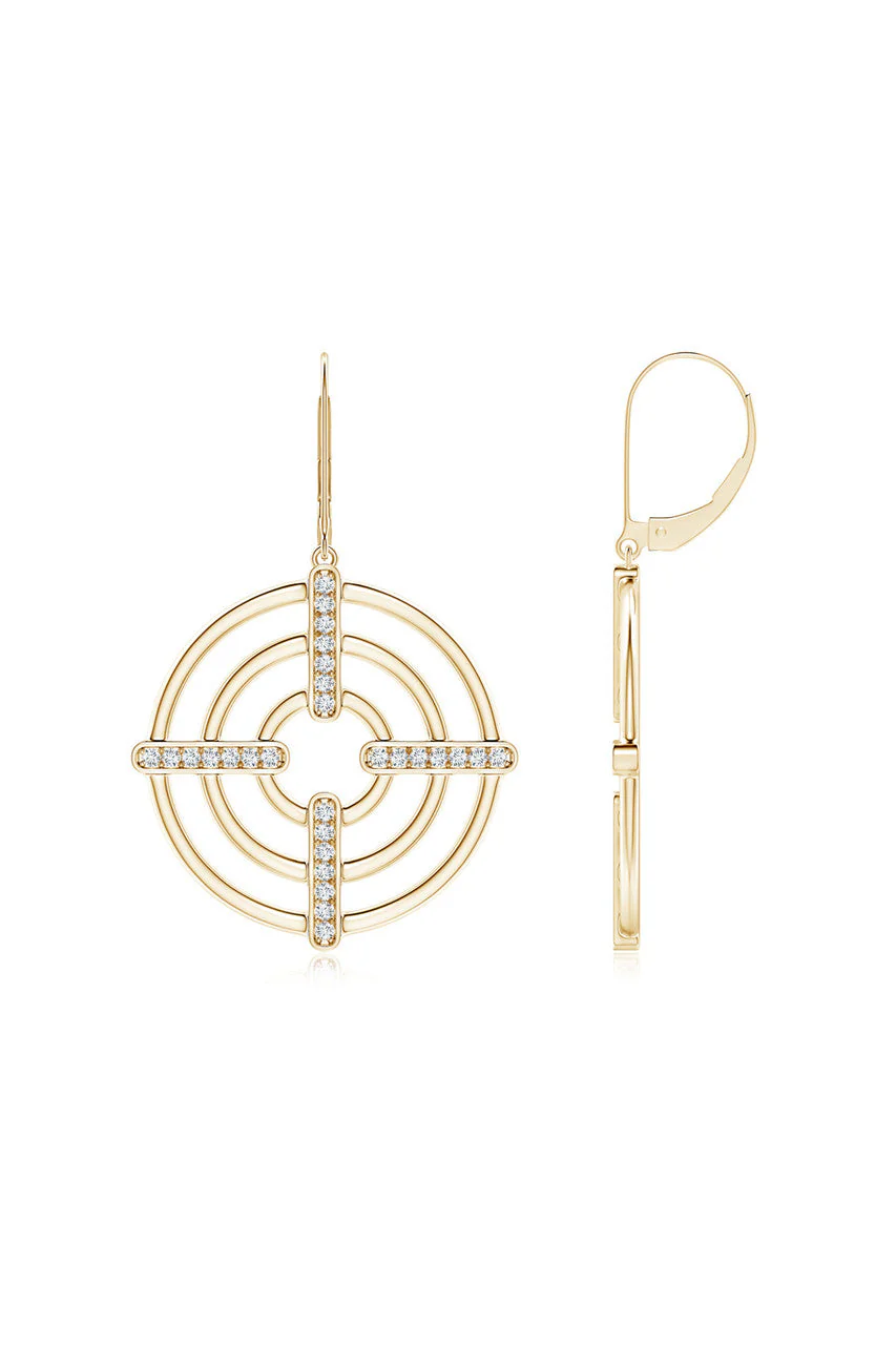Infinity Concentric Circle 14K Gold Earrings