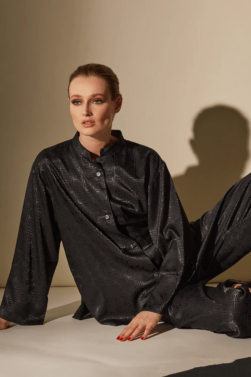 Infinity Jacquard Mandarin PJ - Image 7