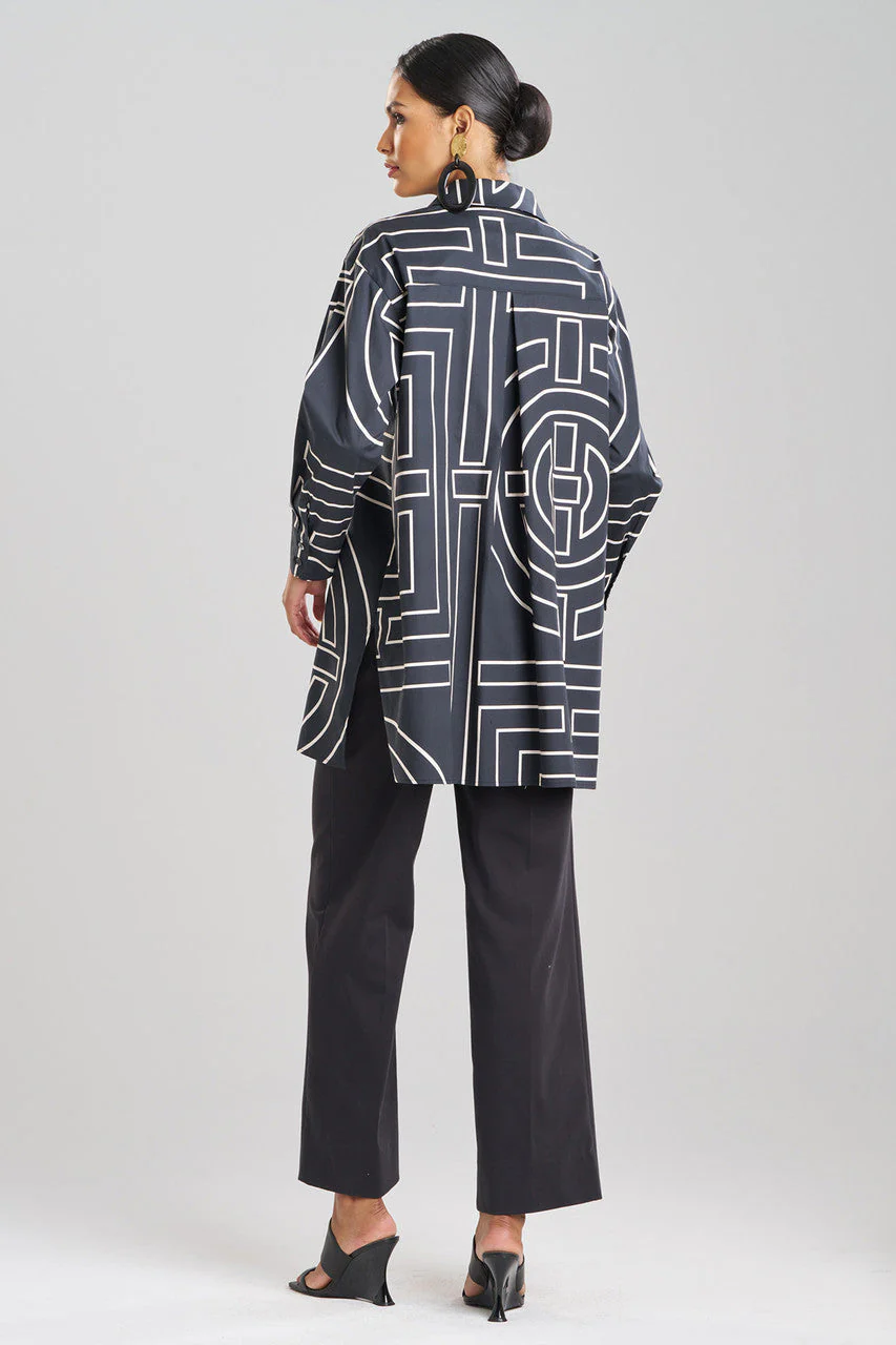 Infinity Printed Cotton Poplin Oversized Shirt - Image 2