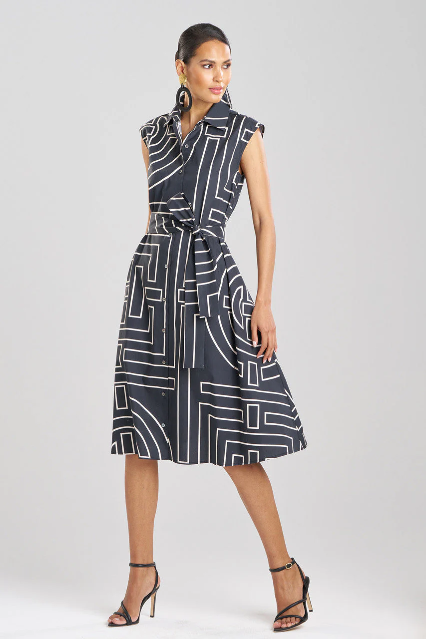 Infinity Printed Cotton Poplin Trapeze Shirtdress - Image 2