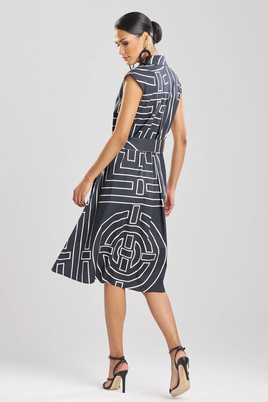 Infinity Printed Cotton Poplin Trapeze Shirtdress - Image 3