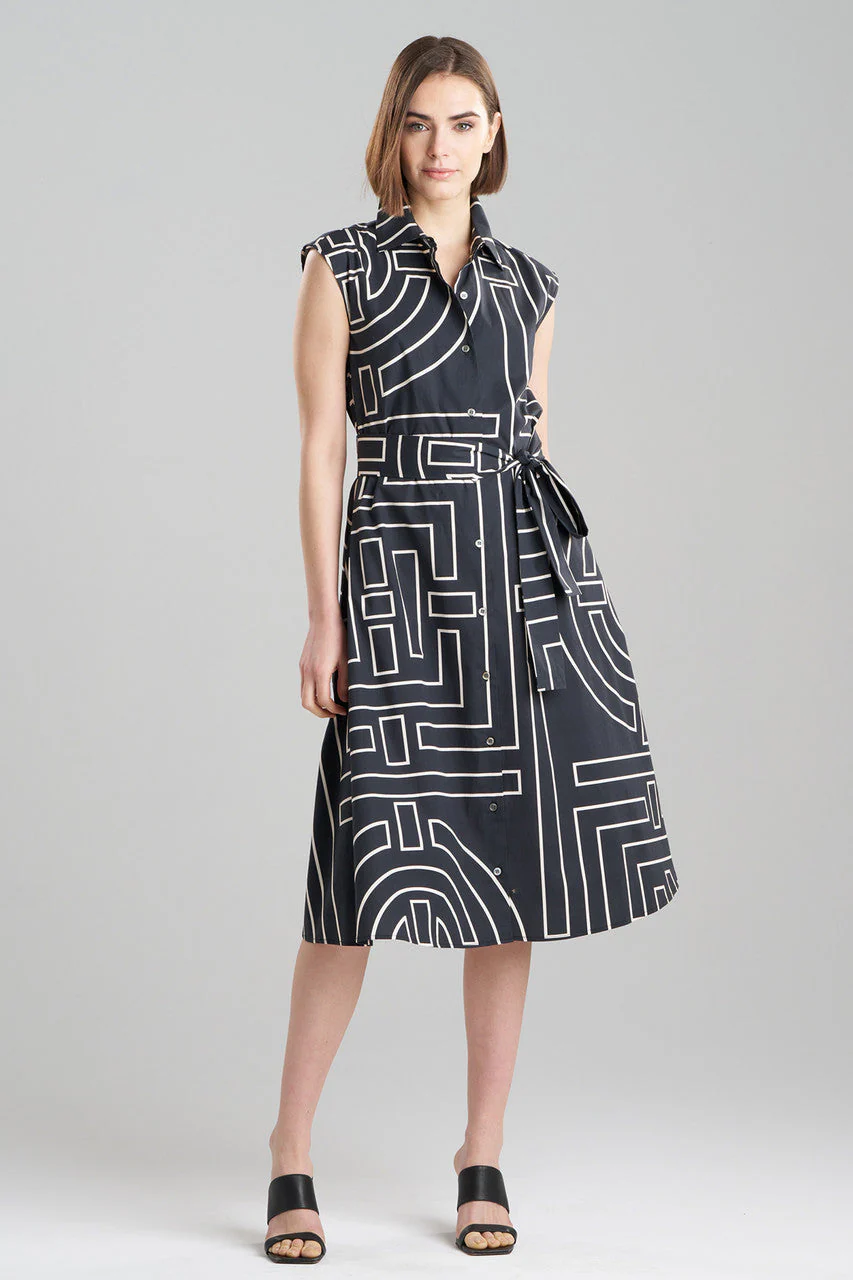 Infinity Printed Cotton Poplin Trapeze Shirtdress - Image 4