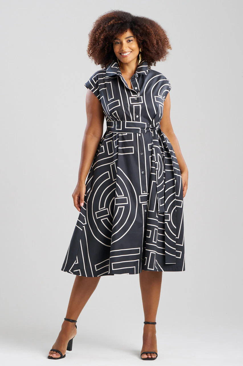 Infinity Printed Cotton Poplin Trapeze Shirtdress - Image 6