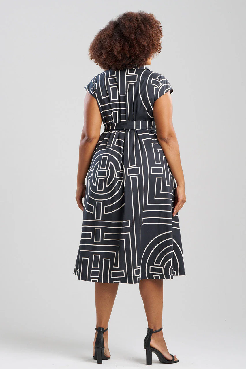 Infinity Printed Cotton Poplin Trapeze Shirtdress - Image 7