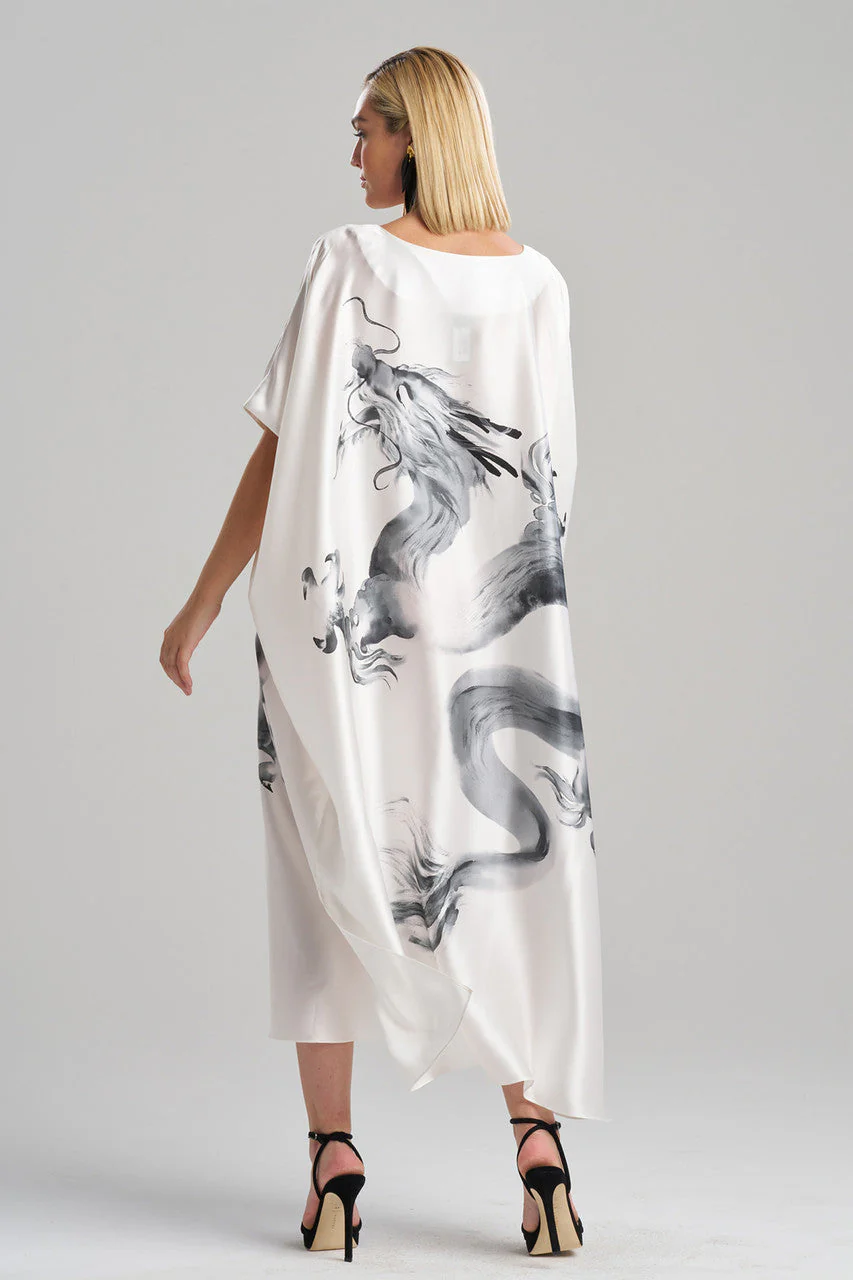 Ink Dragon Silk Caftan - Image 2