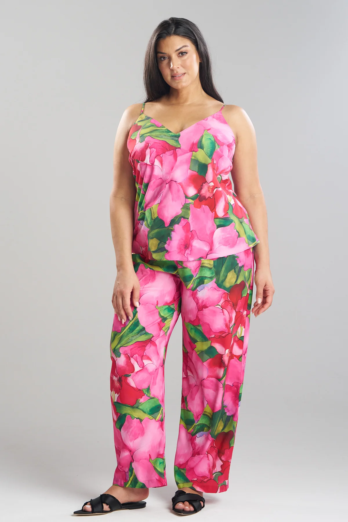 Isla Printed Satin Cami PJ Set - Image 3