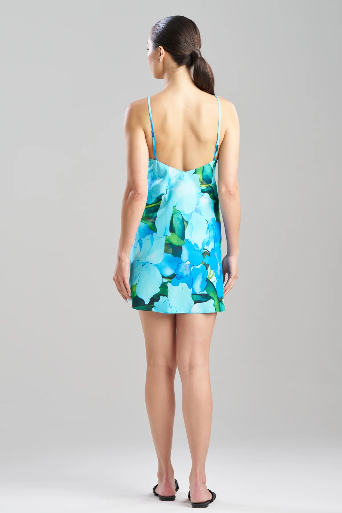 Isla Printed Satin Chemise - Image 3