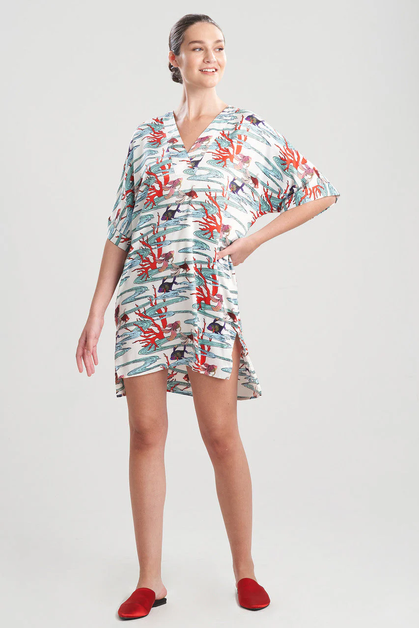 Island Cove-Printed Matte Satin Sleepshirt - Image 2