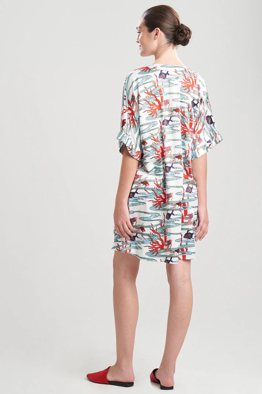Island Cove-Printed Matte Satin Sleepshirt - Image 3