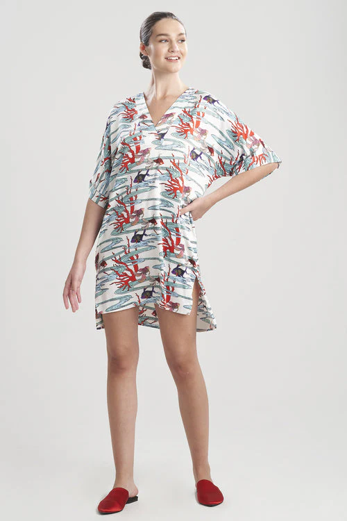 Island Cove-Printed Matte Satin Sleepshirt - Image 5