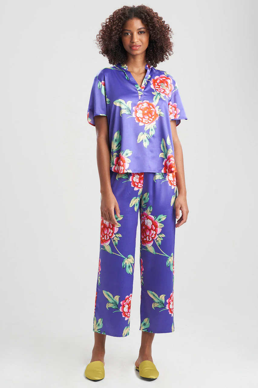 Island Fleur-Printed Matte Satin PJ - Image 2