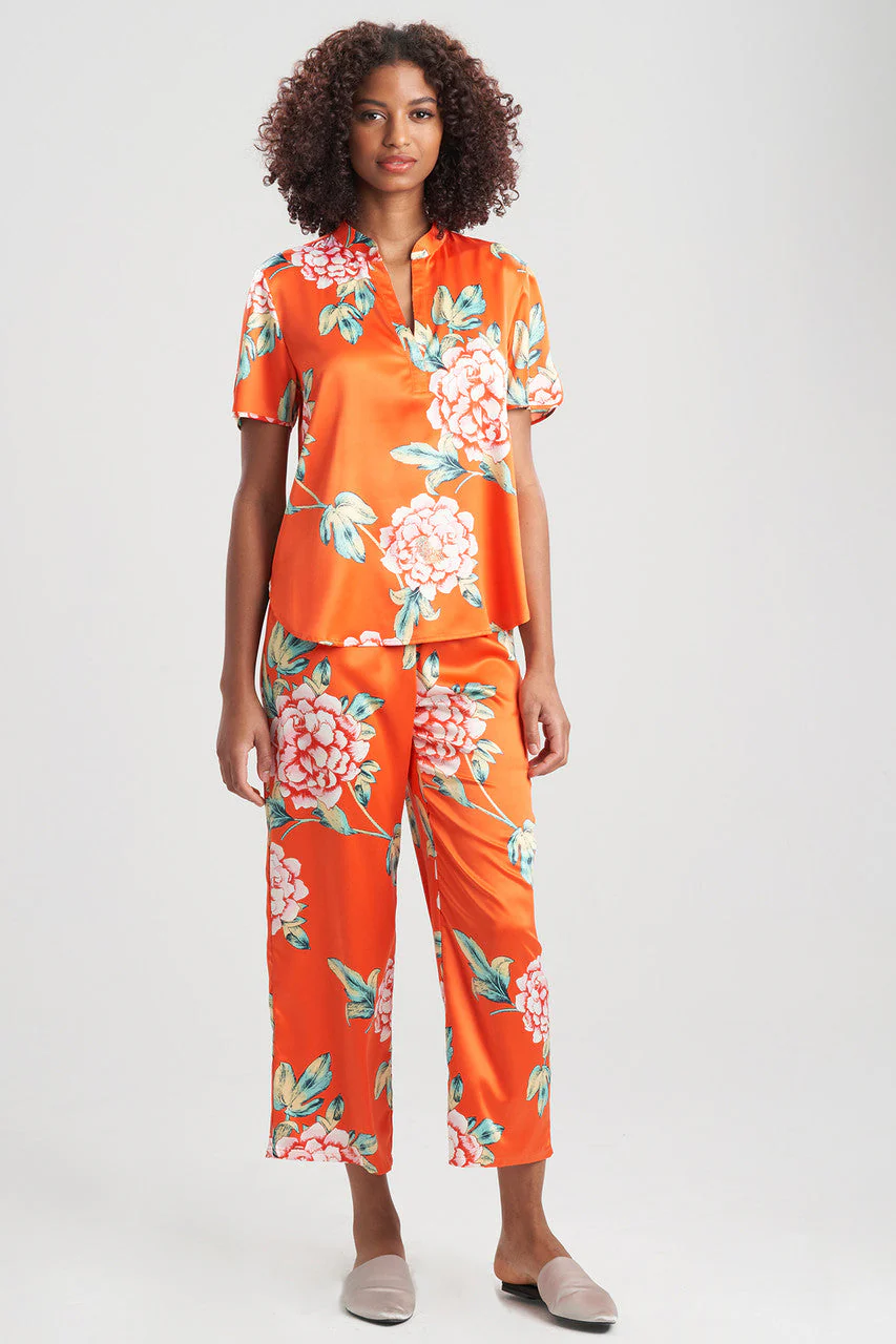 Island Fleur-Printed Matte Satin PJ - Image 3
