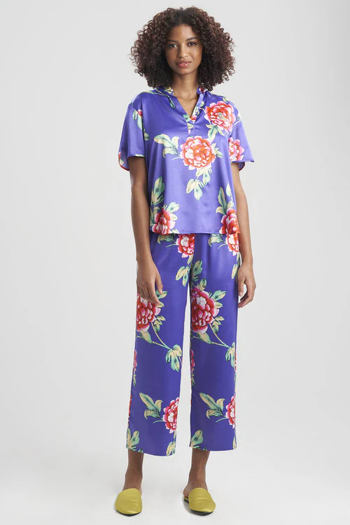 Island Fleur-Printed Matte Satin PJ - Image 7