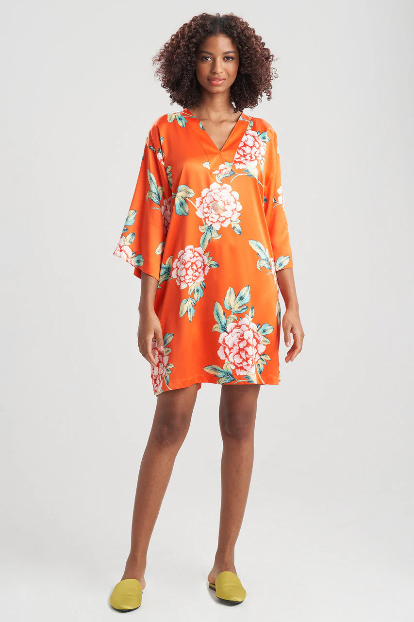Island Fleur-Printed Matte Satin Sleepshirt - Image 4