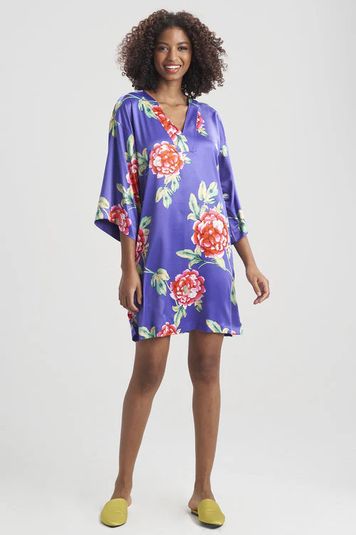 Island Fleur-Printed Matte Satin Sleepshirt - Image 7