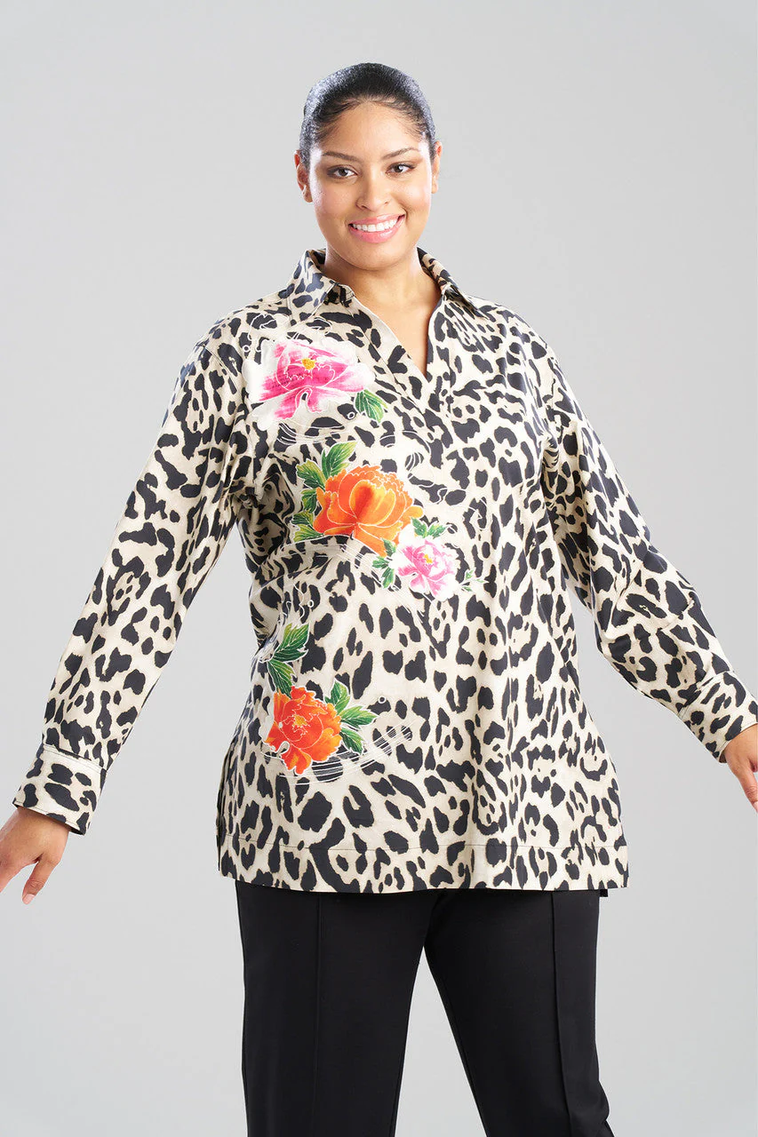 Jaguar Cotton Poplin Embroidered Barong Shirt - Image 4