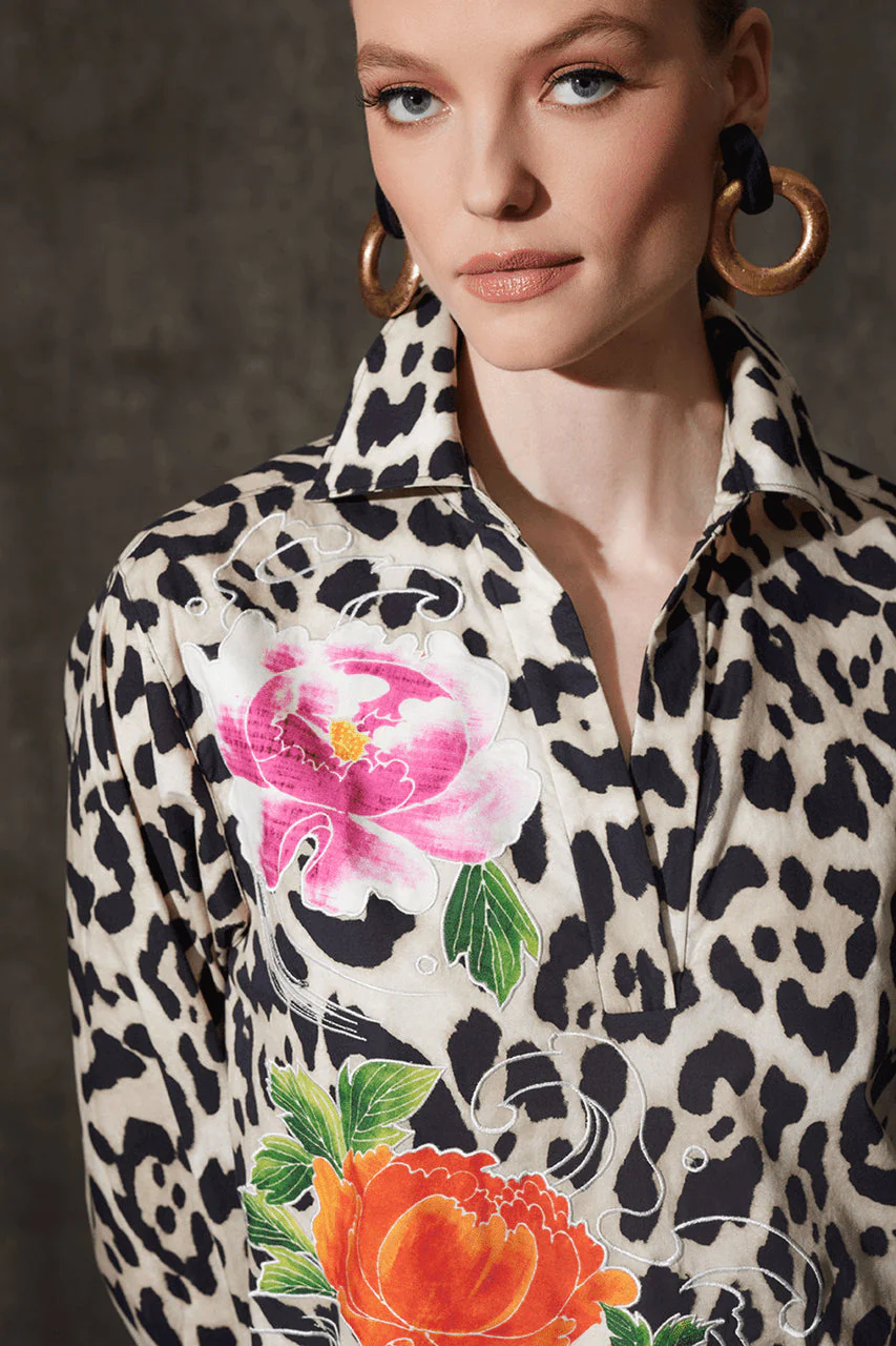Jaguar Cotton Poplin Embroidered Barong Shirt - Image 6