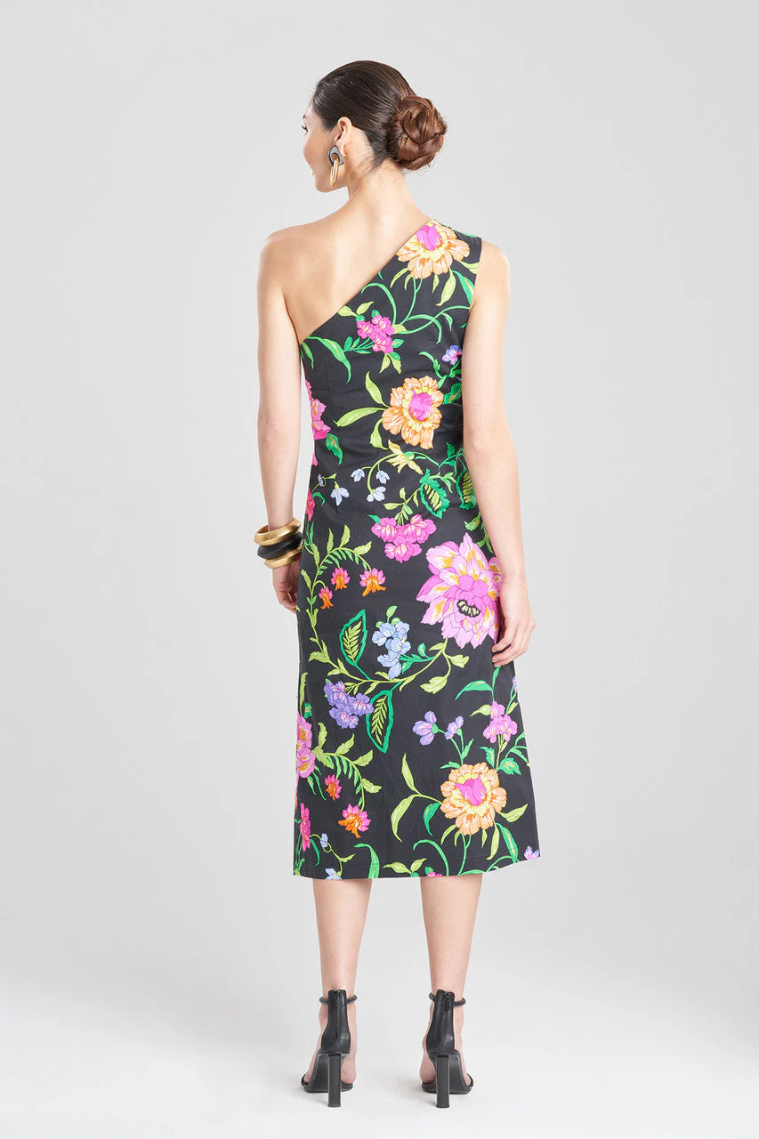 Junko Cotton Poplin Asymmetrical Drape Dress - Image 2