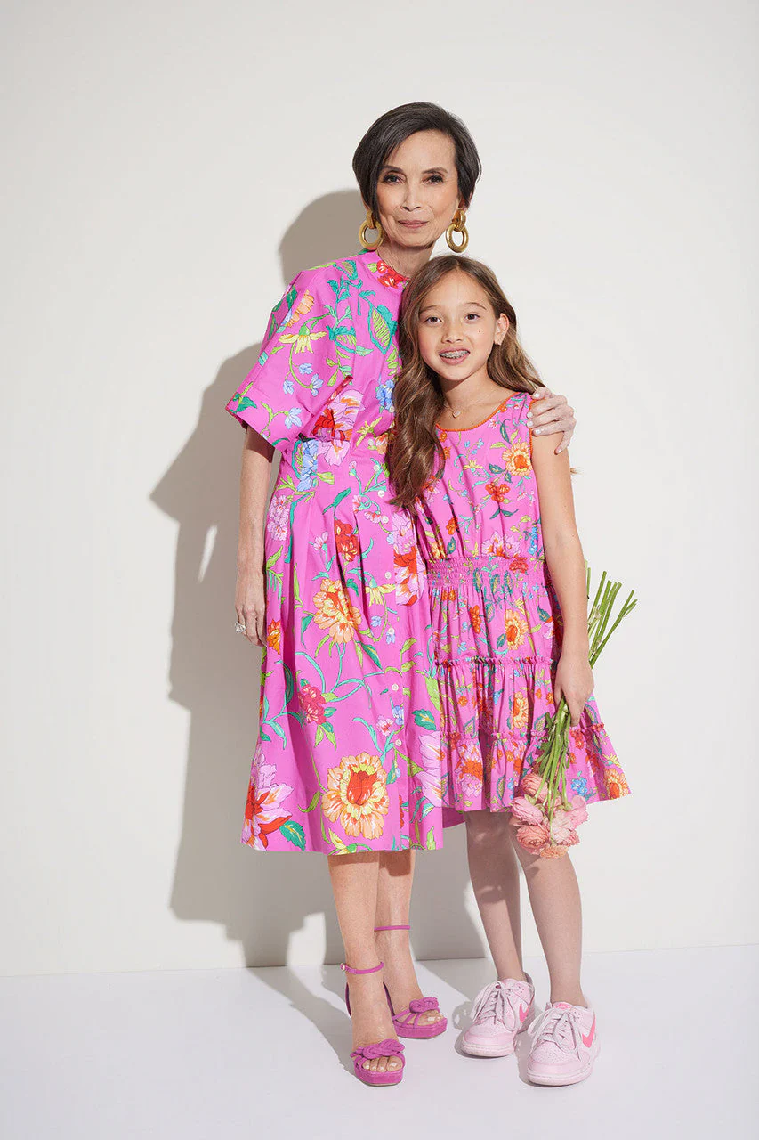Junko Cotton Poplin Mandarin Dress - Image 2