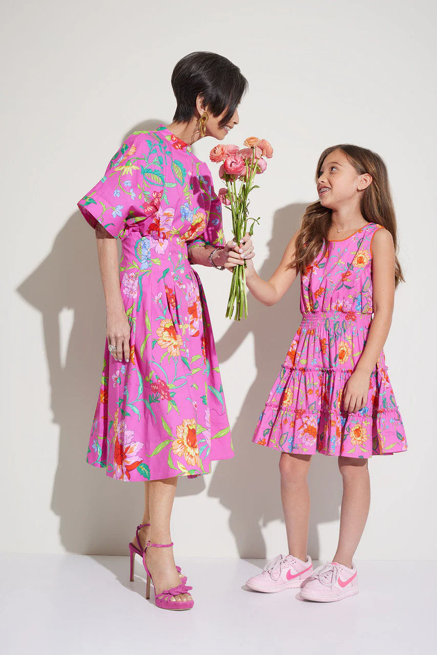 Junko Cotton Poplin Mandarin Dress - Image 3