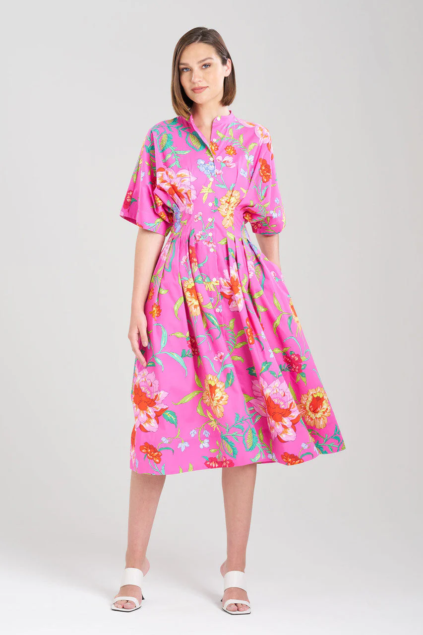 Junko Cotton Poplin Mandarin Dress - Image 4