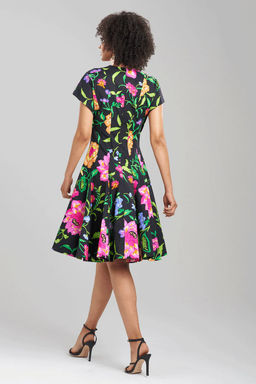 Junko Cotton Poplin Pleated Dress - Image 3