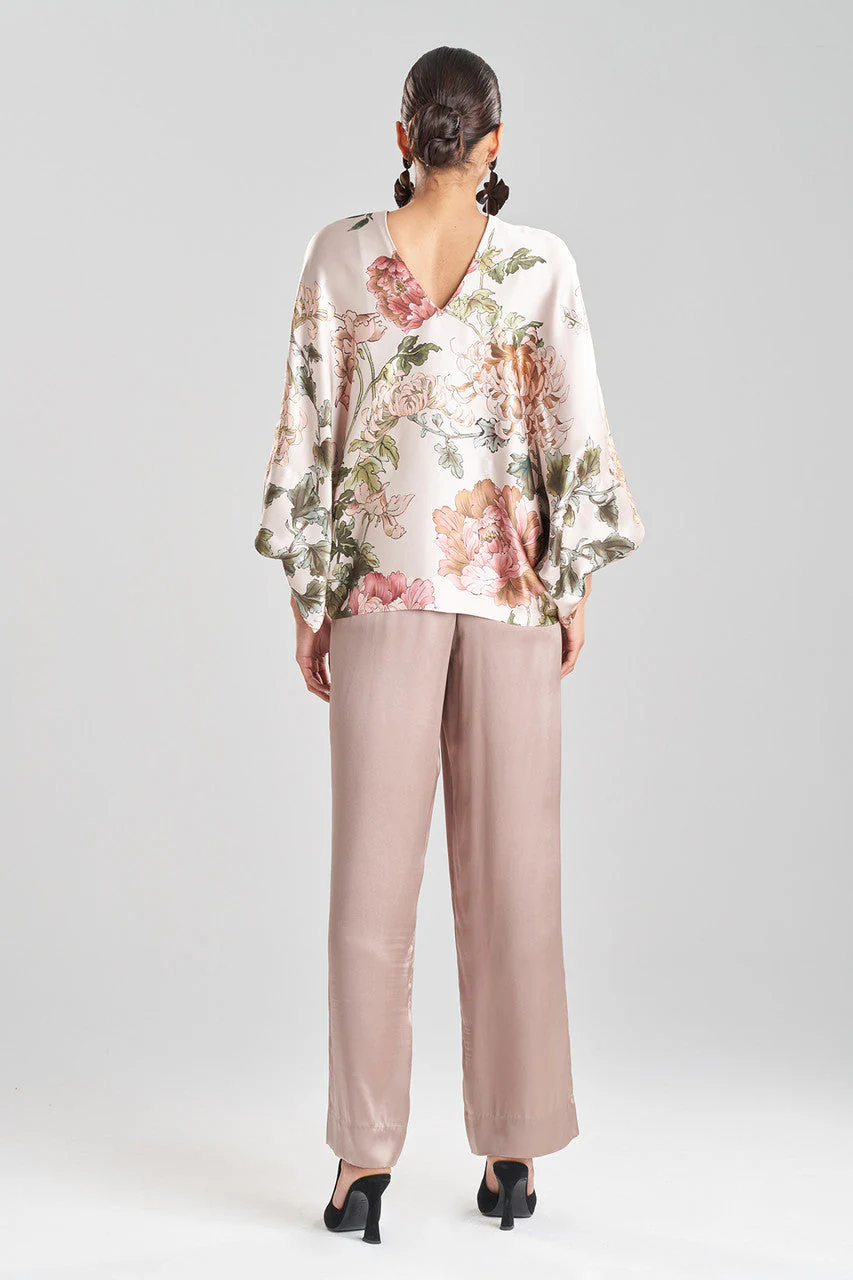 Kairaku Garden Charmeuse Kimono Silk Top - Image 3