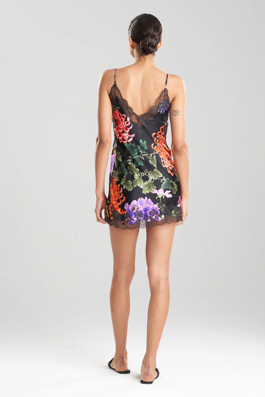 Kairaku Garden Charmeuse Lace Silk Chemise - Image 3