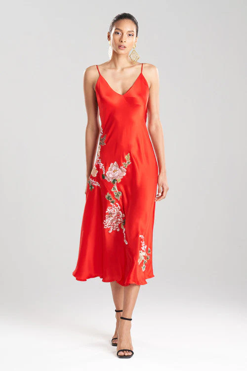 Kairaku Garden Embroidery Silk Gown - Image 7