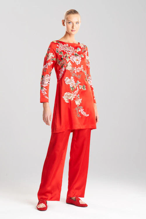 Kairaku Garden Embroidery Silk Tunic - Image 5