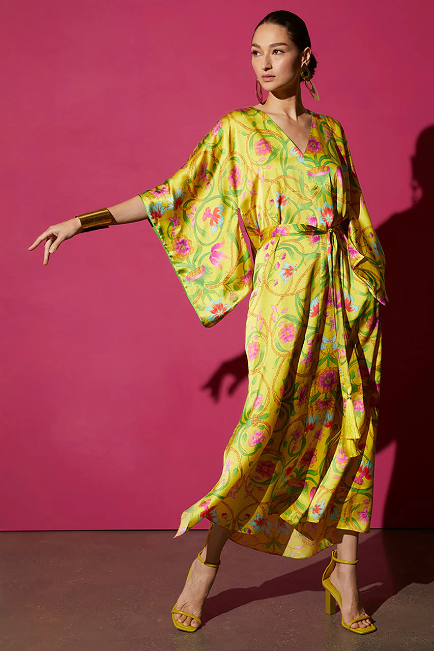 Kamakura Belted Silk Caftan - Image 4
