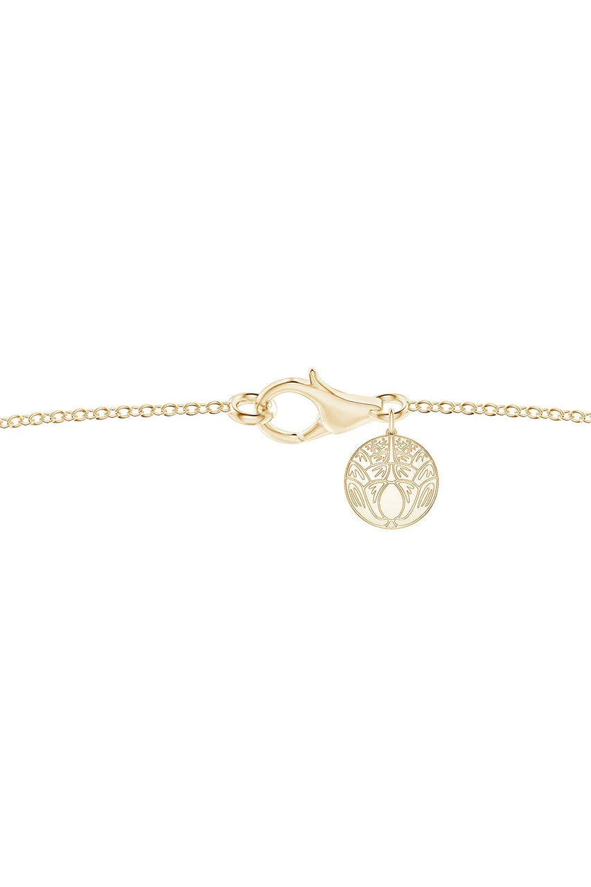 Kamon 14k Diamond Border Pendant Necklace - Image 3
